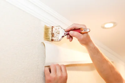 Pose de papier peint au Tanu — revêtements muraux et toiles de verre